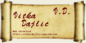 Vitka Dajlić vizit kartica